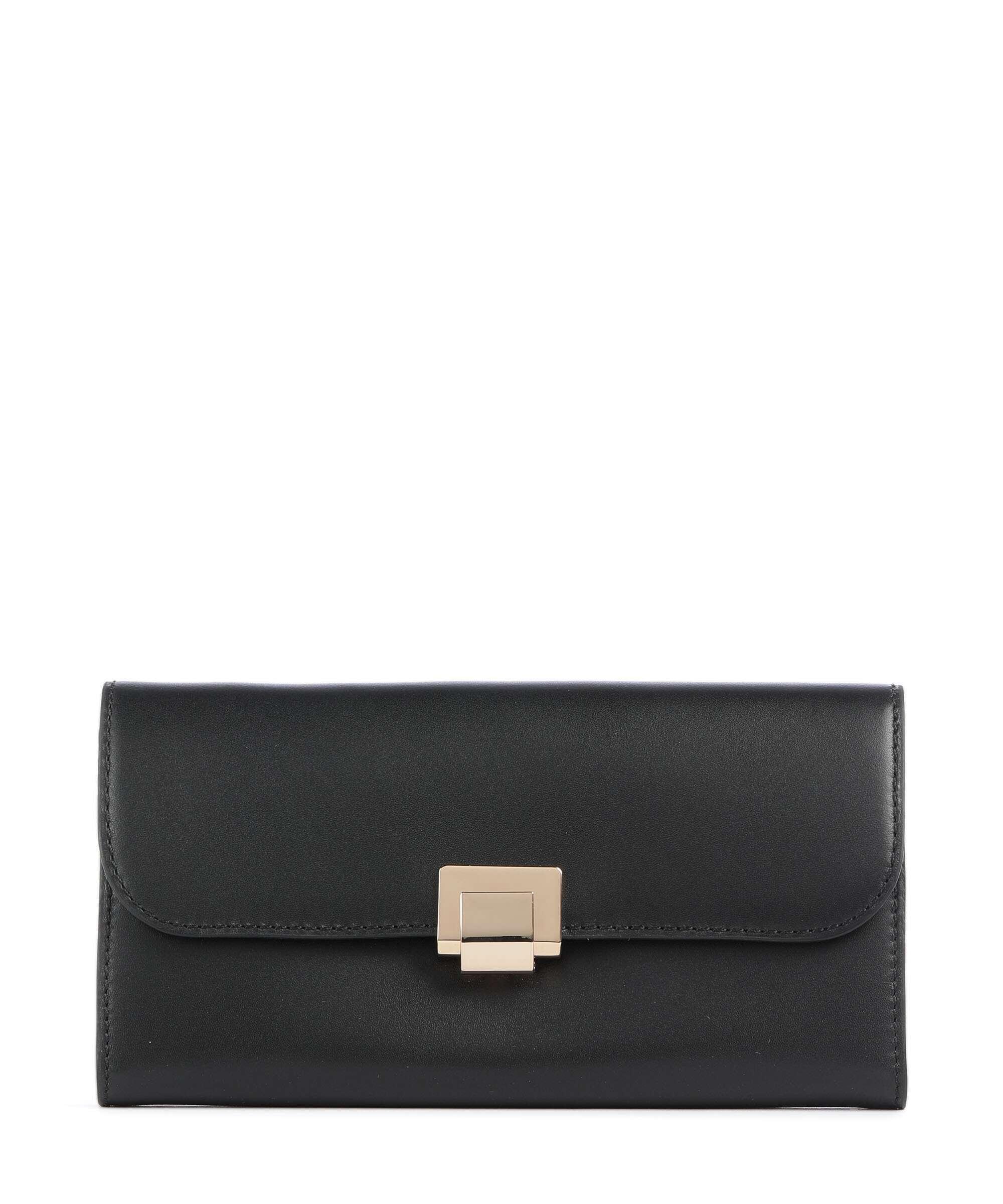 Jessie Monedero cuero de grano fino negro ¡Tendencia ahora!
